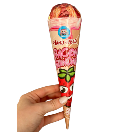 Hand-Held Bacon Sundae (Strawberry)
