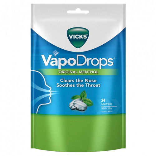 Vicks VapoDrops Original Menthol online at Blooms The Chemist