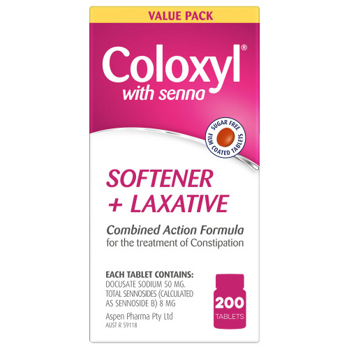 Coloxyl with Senna 200 tablets online at Blooms The Chemist