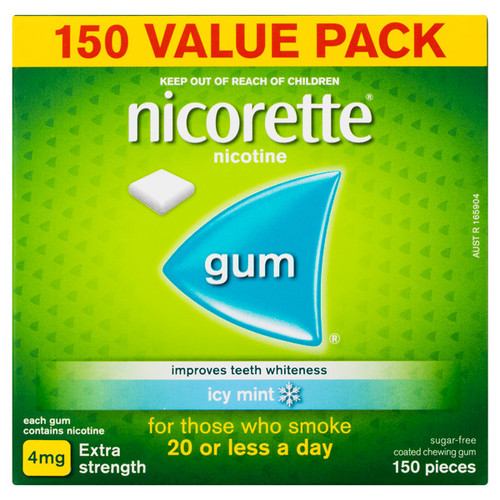 Nicorette Gum 4mg Icy Mint Pocket Pack - 150 Pieces 1