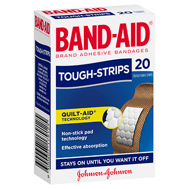 Band-Aid Brand Tough Strips 20 Pack at Blooms The Chemist