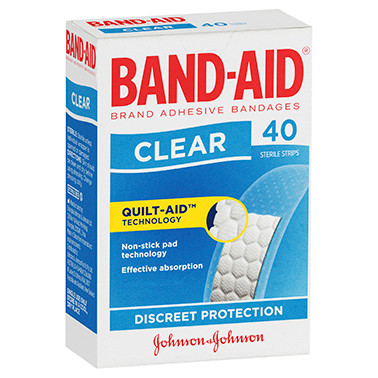 Band-Aid Clear Strips 40 Pack at Blooms The Chemist