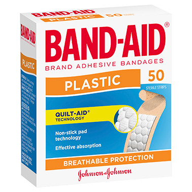 Band-Aid Brand Plastic Strips 50 Pack at Blooms The Chemist