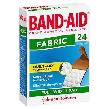Band-Aid Fabric Full Width Pad 24 Pack at Blooms The Chemist
