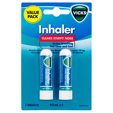Vicks Nasal Decongestant Inhaler 2 Pack at Blooms The Chemist
