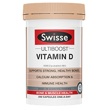 Swisse Ultiboost Vitamin D 250 tablets at Blooms The Chemist