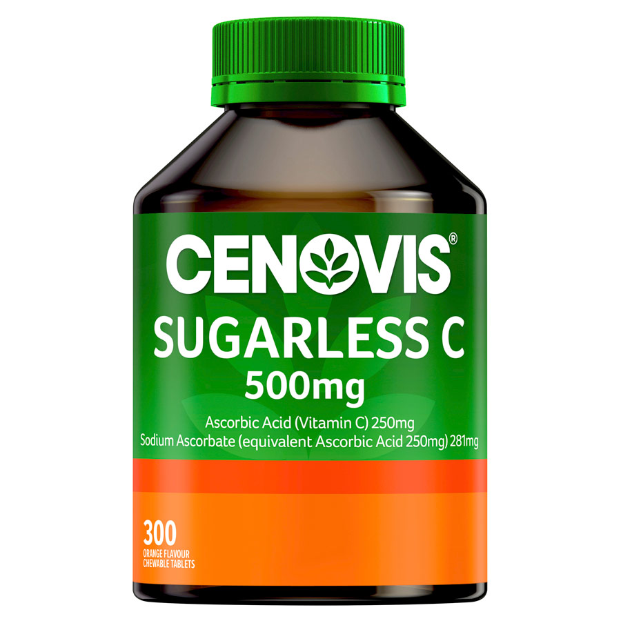 Cenovis Sugarless C 500 mg Orange Flavour - 300 Tablets