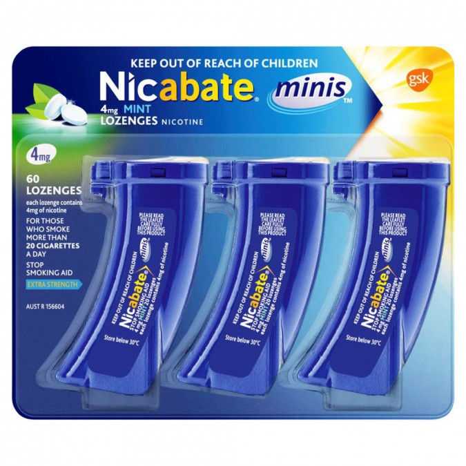 Nicabate Mini 4mg Lozenges - 60 Pack