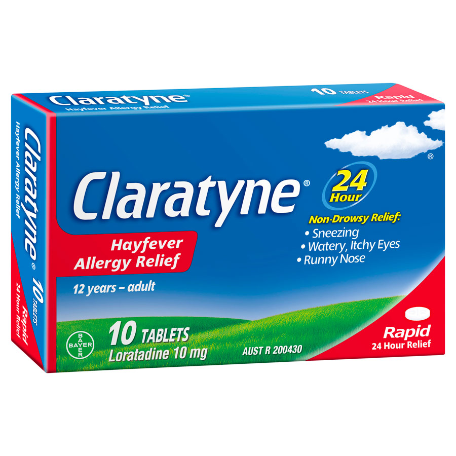 Claratyne Hayfever Allergy Relief Antihistamine 10mg - 10 Tablets