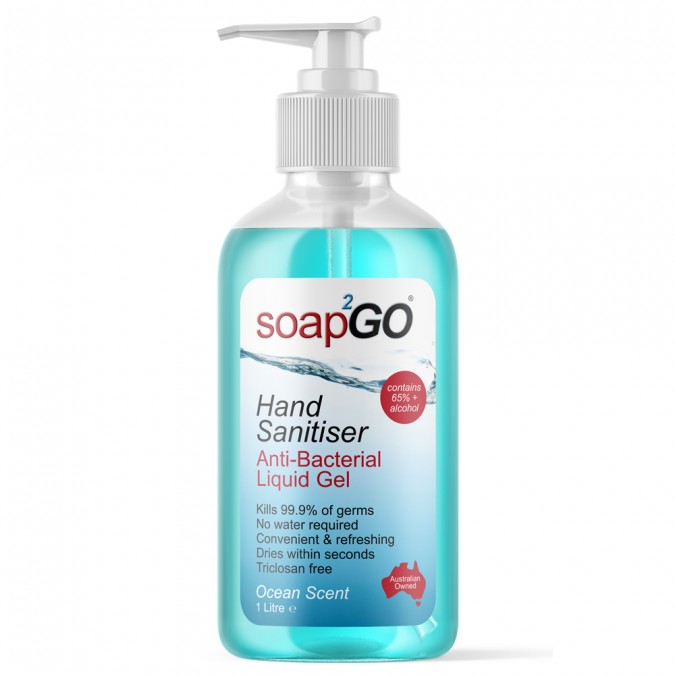 Soap2GO Antibacterial Hand Sanitiser Gel 1L
