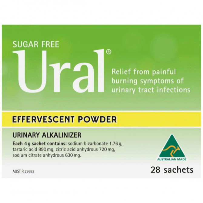 Ural Effervescent Powder Lemon 4g - 28 Pack