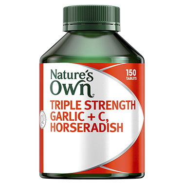Nature's Own Triple Strength Garlic + C, Horseradish - 150 Tablets