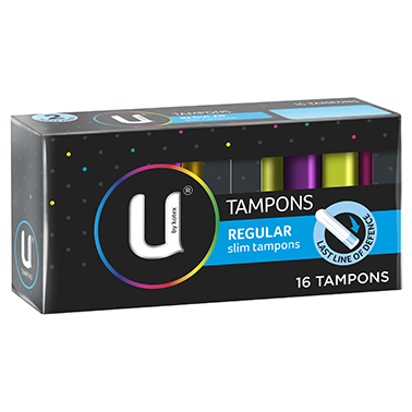 U by Kotex Tampons Regular - 16 Pack