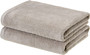 Amazon Basics 100% Cotton Quick-Dry Bath Towels - 2-Pack, Platinum