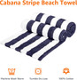 Cabana Stripe Beach Towel - 2-Pack, Navy Blue
