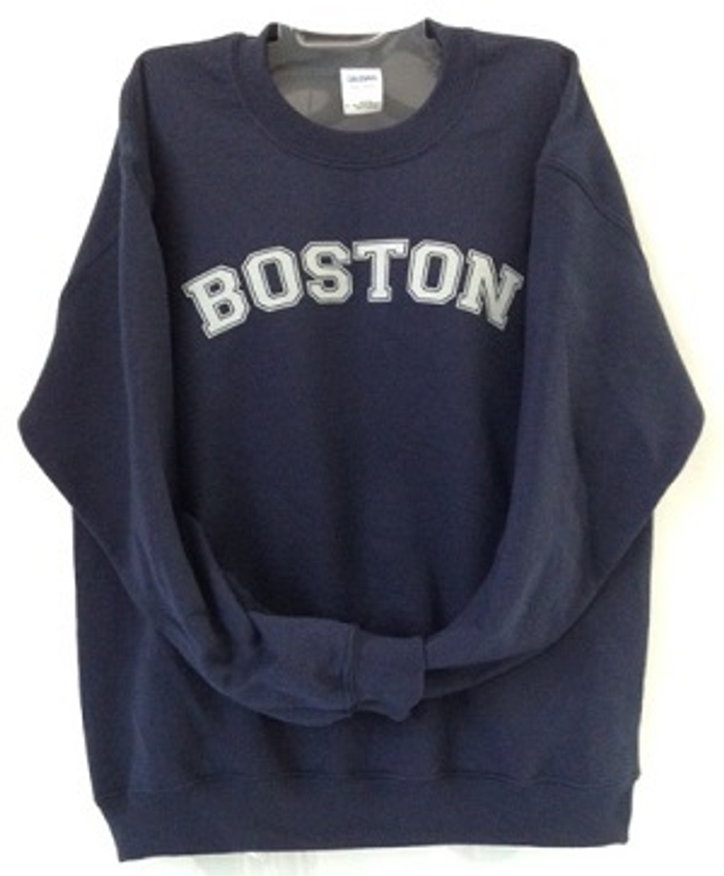 navy blue crew neck sweatshirt