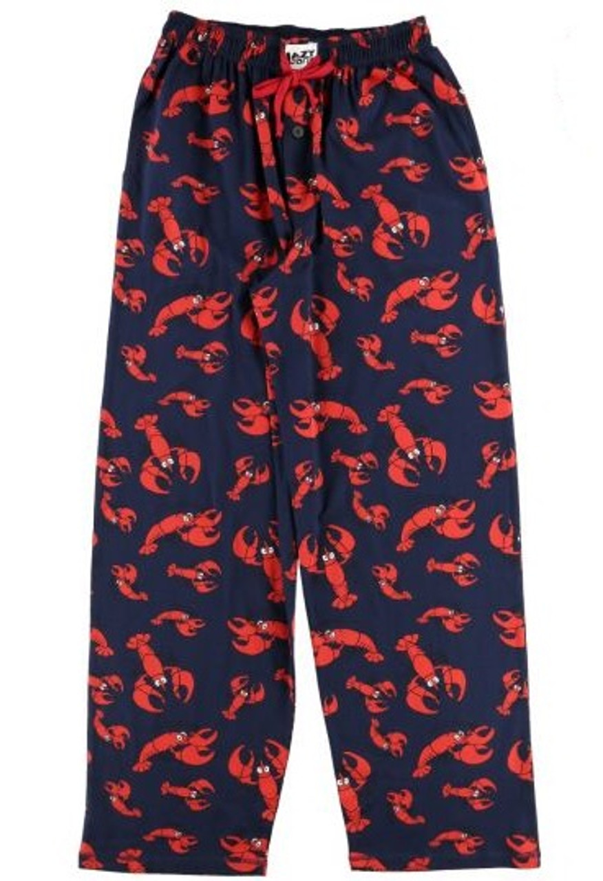 Lazy One Lobster Unisex Cotton Pajama Pant in Blue