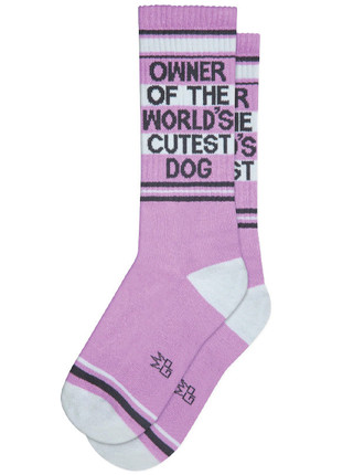 Owner of the World's Cutest Dog unisex socks by Gumball Poodle