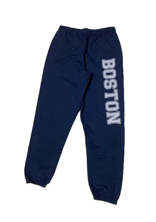 Boston Sweatpants in Maroon with gray Boston imprint