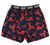 Lobster boxer shorts by Lazy One in navy with red lobsters - front view