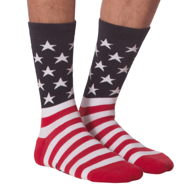American Flag socks by K. Bell for men