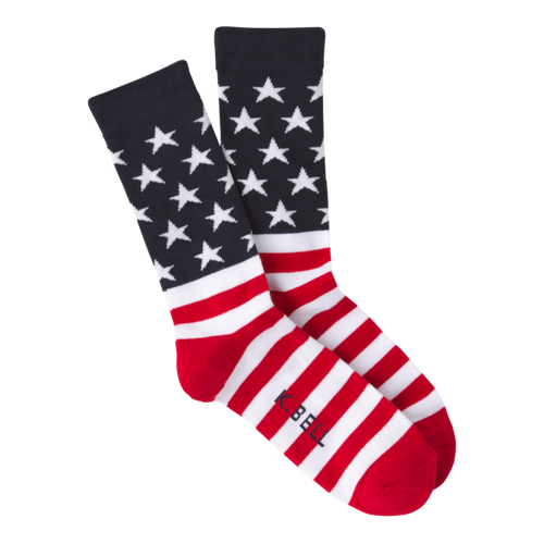 American Flag socks by K. Bell for men