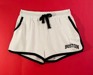 Boston short shorts in white with logo - front