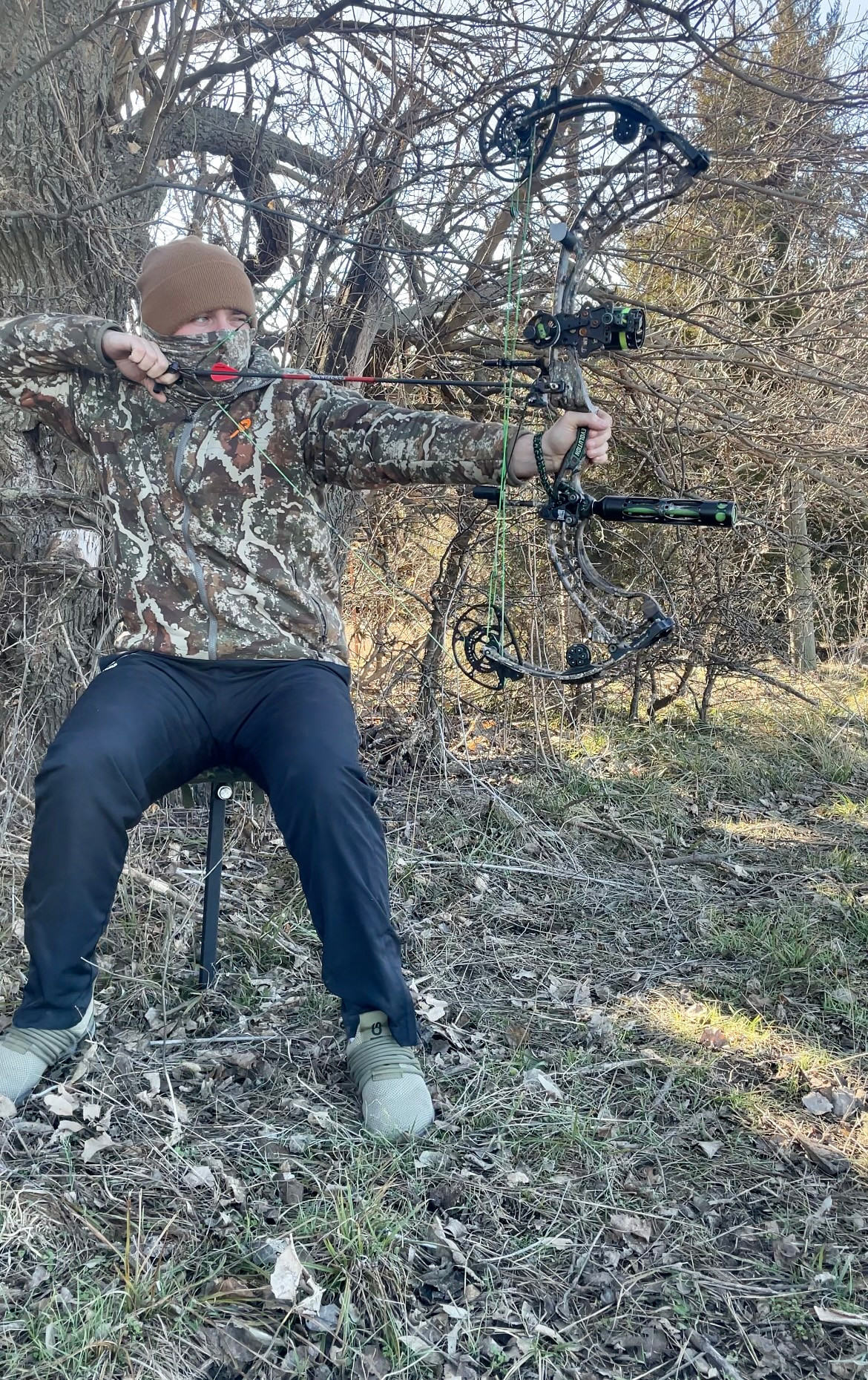 Dual Stool Hunting Blind Chair For Whitetail, Turkey