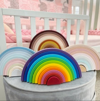 Deluxe Rainbow Stacker Toy helps develop Fine Motor, Sensory, and Spatial Awareness