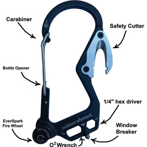 Fire Escape Carabiner Black