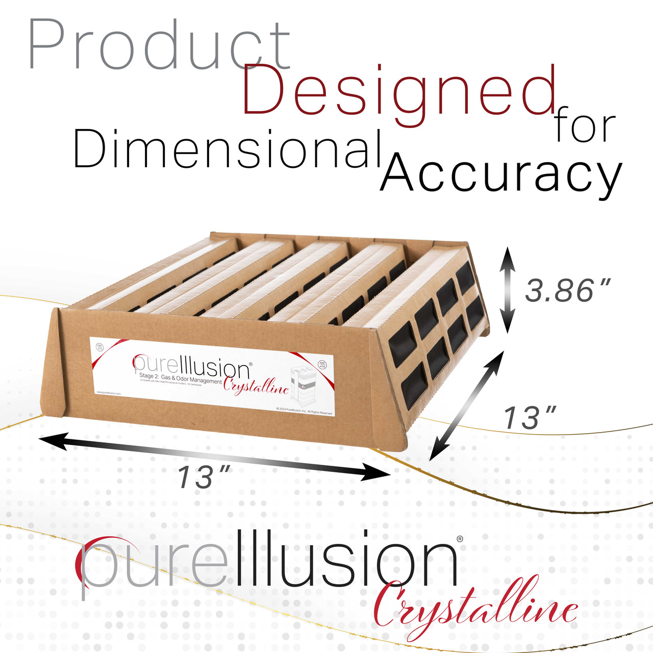 PureIllusion Crystalline Gas & Odor Management Filter fits IQAir HealthPro Plus, IQAir HealthPro,, IQAir HealthPro Plus XE, and IQAir HealthPro Plus XE. Product designed for dimensional accuracy to fit the IQAir V5Cell filter module. Perfect compatibility with the IQ Air V5 Cell filter module.