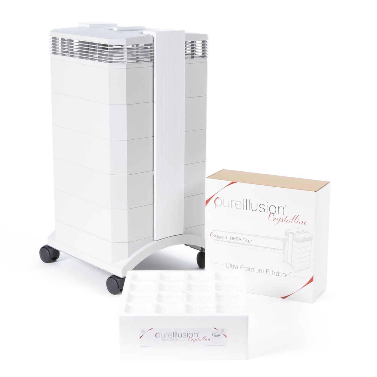 PureIllusion Crystalline HEPA Filter compatible with IQ Air Health Pro Plus Compact XE Hyper HEPA module
