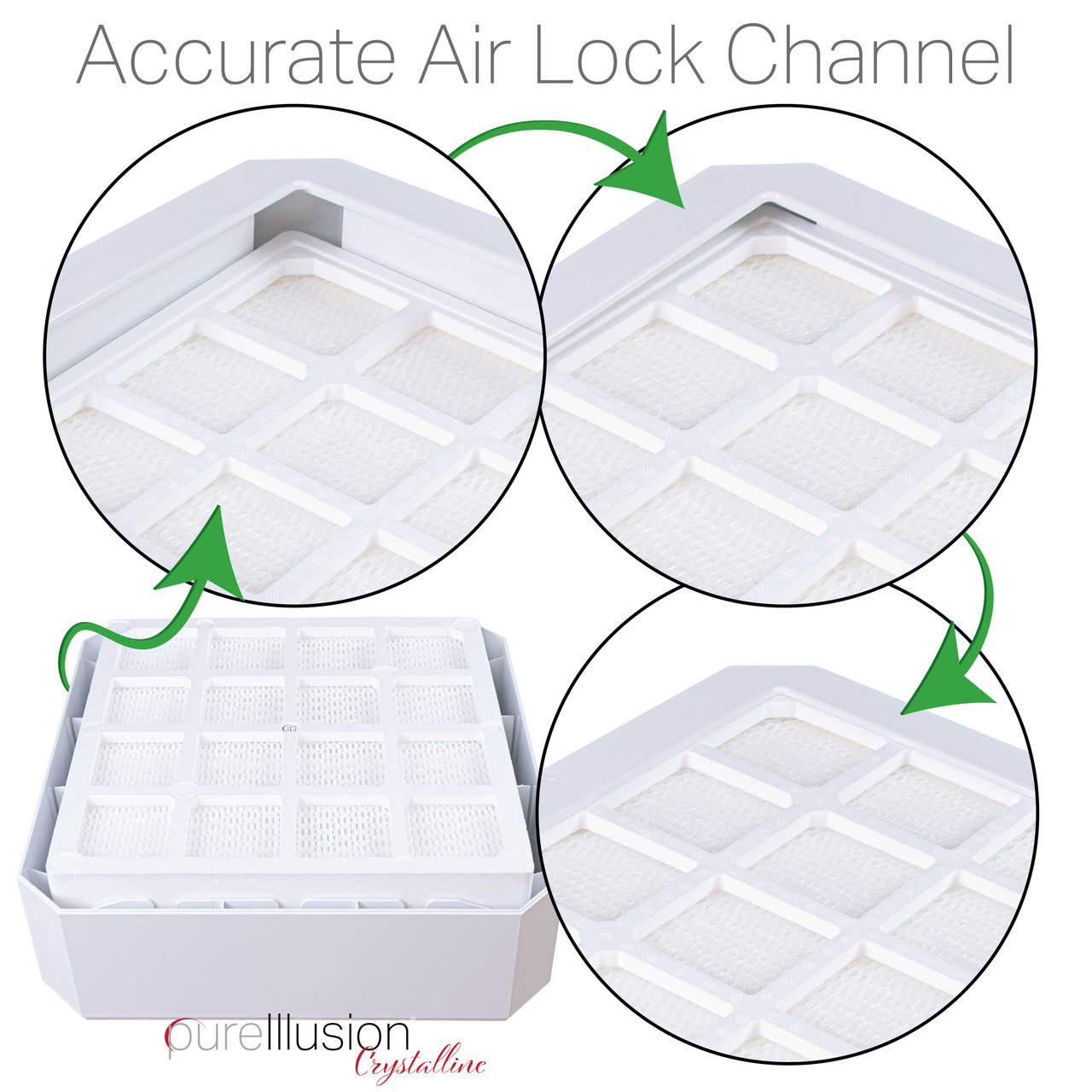 PureIllusion Crystalline Stage 3 Hepa Filter for IQAir HealthPro Series Air Purifiers' HyperHepa Module - Perfect Fit for IQ Air Health Pro Plus or Compact Hyper Hepa Module - Choose Pure Illusion Crystalline Filters .  Upgrade Health-Pro purifiers with Pure Illusion Crystalline F3 Hepa for safe clean crisp scientifically tested air.  Stay safe from Dust Pollen Spores.  Never worry about Dander Pet Pets Cat Cats Dog Dogs.  We are all aware of the existence of Virus and Mold throughout the world.  Pure Illusion is Scientifically Tested to ensure your satisfaction.