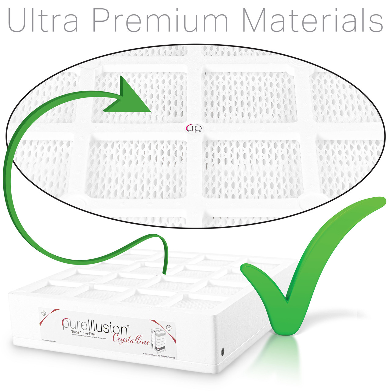 PureIllusion Crystalline Replacement Filter Bundle for IQAir and IQ Air HealthPro and Health Pro Series Air Purifiers, constructed from Ultra Premium Materials for optimal air purification