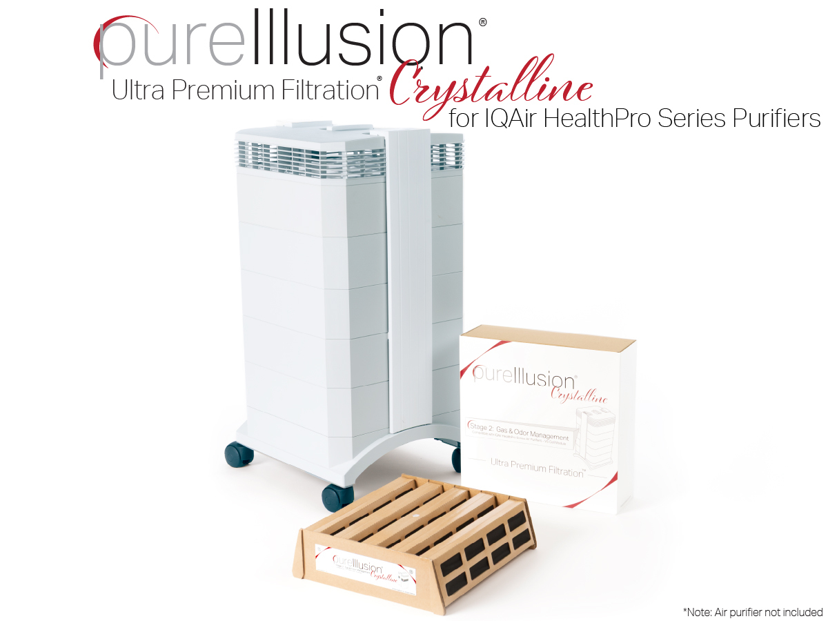 PureIllusion Crystalline Gas & Odor Filter PIC-IQAH-F2 for IQAir HealthPro Plus, V5-Cell and V5Cell compatible fit, ultra premium activated carbon adsorption media, quality-controlled construction.