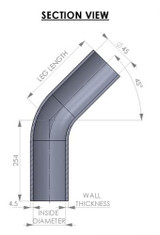 Fuel Filler Hose 45mm 45° Elbow