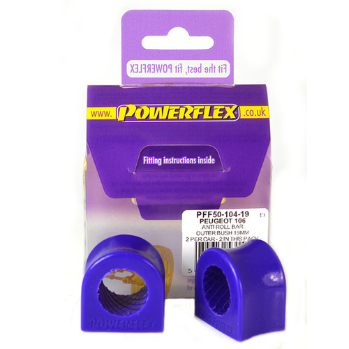 Powerflex PFF50-104-19 Anti Roll Bar Outer Bush 19mm Peugeot Citroen
