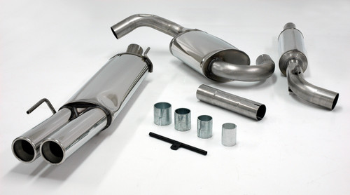 Jetex 26-HR Exhaust Half System 63.5mm Twin Round 80mm Golf MK3