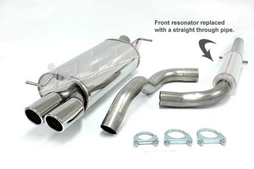 Jetex 41SHSDTR Exhaust Half System (non-resonated with racepipe) 63.5mm Twin Round 80mm A3 8L