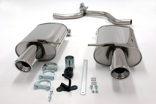 Jetex 44DB1R Exhaust Back Boxes 63.5 + 50.8mm Round 100mm L+R A4 B7