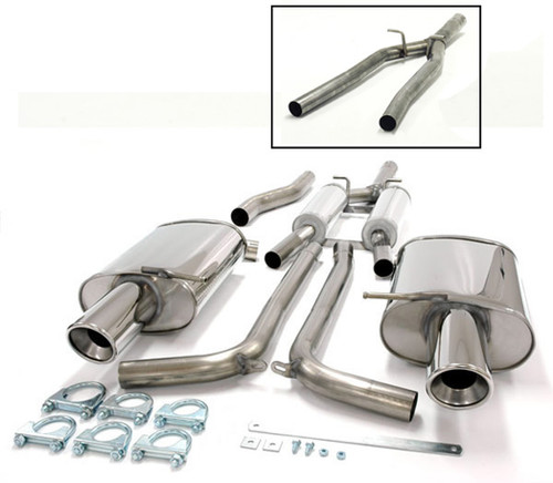Jetex 44DH5TR Exhaust Half System (non-resonated with racepipe) 63.5 + 50.8mm Round 100mm L+R A4 B7