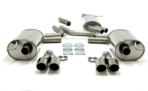 Jetex 46DH4DR Exhaust Half System 63.5 + 50.8mm Twin Round 80mm Quad A6 C6