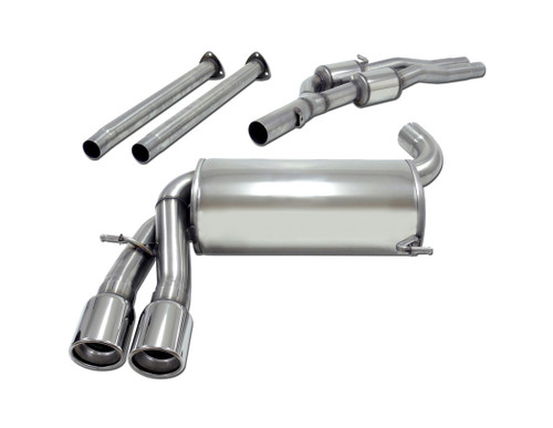 Jetex 40-HHDR Exhaust Half System 57 + 76.5mm Twin Round 80mm RS3 8V