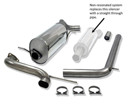 Jetex 27-HCTR Exhaust Half System (non-resonated with racepipe) 63.5mm Uses OE Tailpipe Ibiza 6J