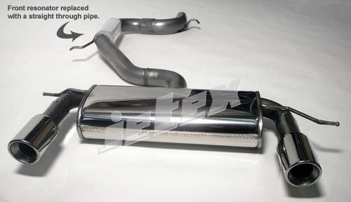 Jetex 40DH61TR Exhaust Half System (non-resonated with racepipe) 76.5mm Round 100mm L+R Leon 1P