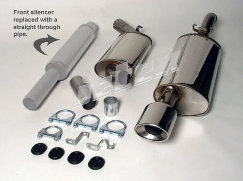 Jetex 28-H71TR Exhaust Half System (non-resonated with racepipe) 63.5mm Oval 90/120mm Corrado