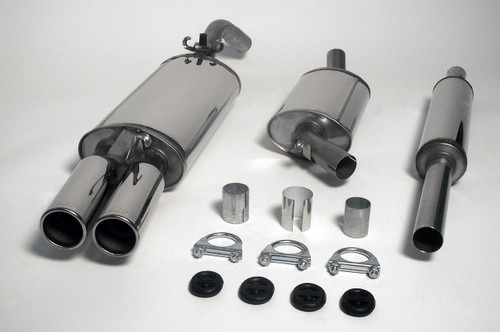 Jetex 31-H2R Exhaust Half System 50.8mm Twin Round 80mm Golf MK2