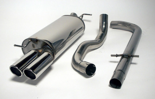 Jetex 41SH0DTR Exhaust Half System (non-resonated with racepipe) 63.5mm Twin Round 80mm Golf MK4