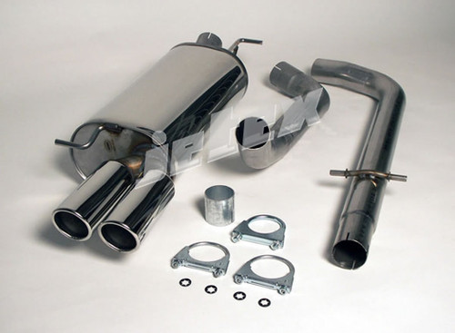 Jetex T41SH0DTR Exhaust Half System (non-resonated with racepipe) 70mm Twin Round 80mm Golf MK4