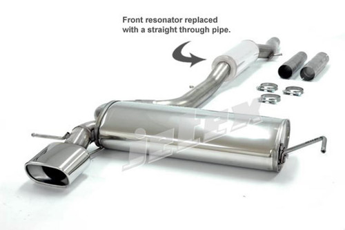 Jetex 41-HCTR Exhaust Half System (non-resonated with racepipe) 70mm Oval 85/150mm Golf MK4